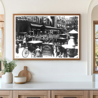 Historic Funeral Gathering for Notorious Gambler, 1912