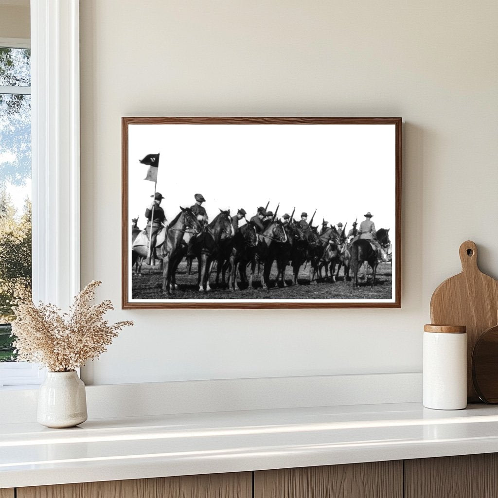 Cavalry Squad Formation at Fort Sam Houston, 1911