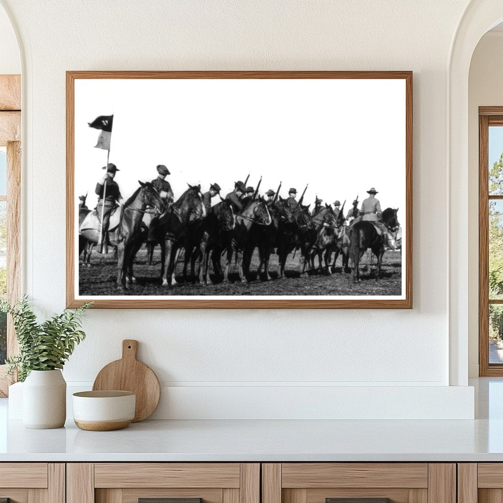 Cavalry Squad Formation at Fort Sam Houston, 1911