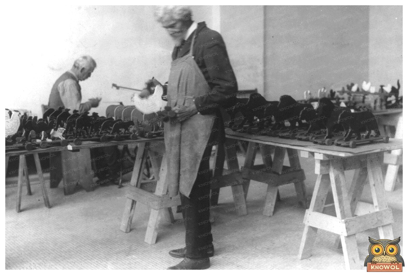 Charming 1916 New York Mens Toy Shop Scene