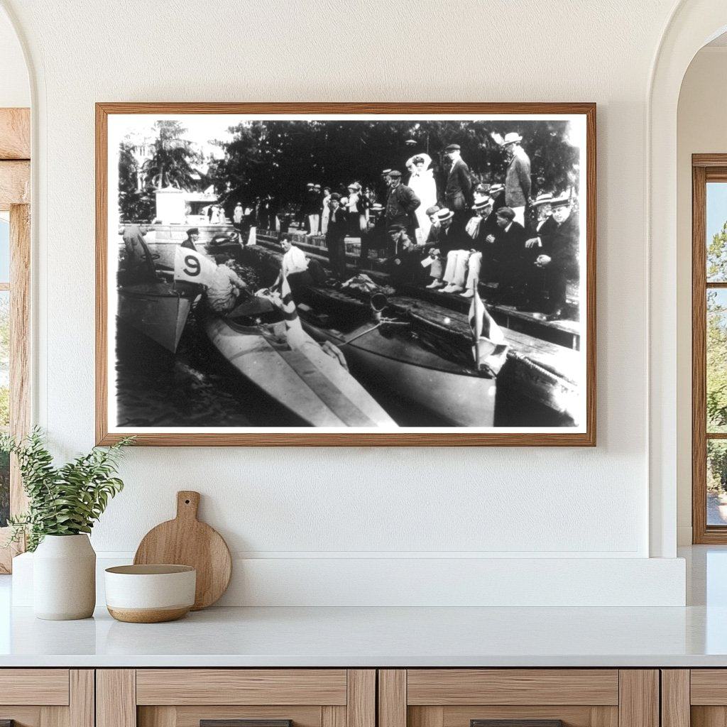 Charming 1910 Motor Boats at Palm Beach Harbor