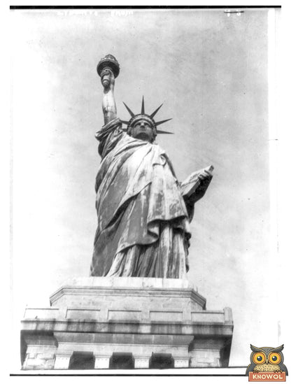 1908 View of Liberty Statue at Bedloes Island