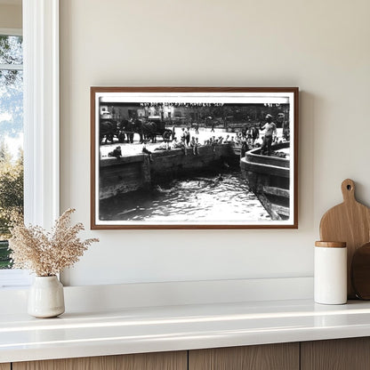Playful Boys Swimming at Rutgers Slip, NYC 1908