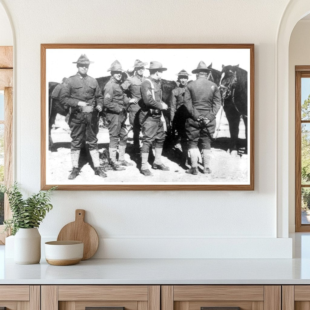 Cavalrymen and Horses in El Paso, 1912