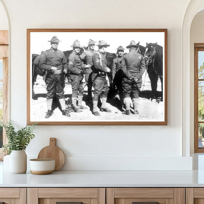 Cavalrymen and Horses in El Paso, 1912
