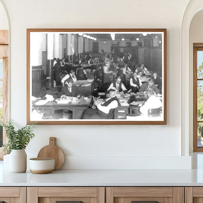 Busy 1900s New York World City Room Scene