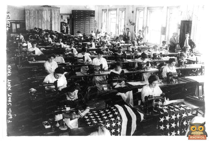 Flag Shop Near Brooklyns Naval Shipyard, 1917