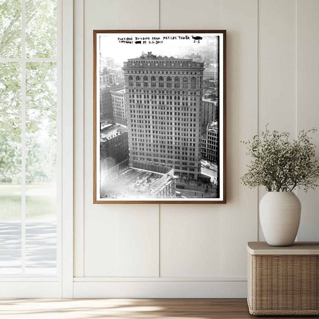 Historic View of Flatiron Building from Met Life Tower