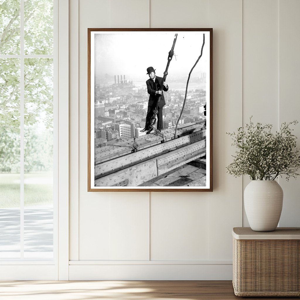 1908 NYC Photographer on Metropolitan Buildings Peak