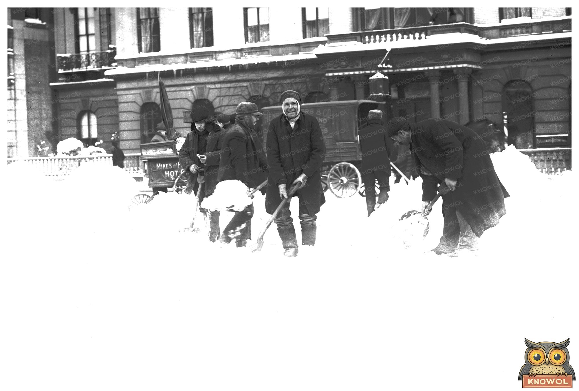 New York Winter: Snow Shoveling in 1908