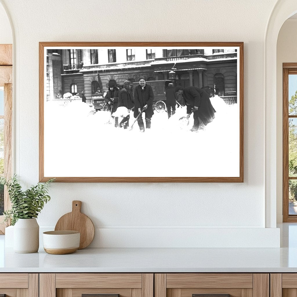 New York Winter: Snow Shoveling in 1908