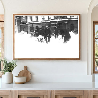 New York Winter: Snow Shoveling in 1908