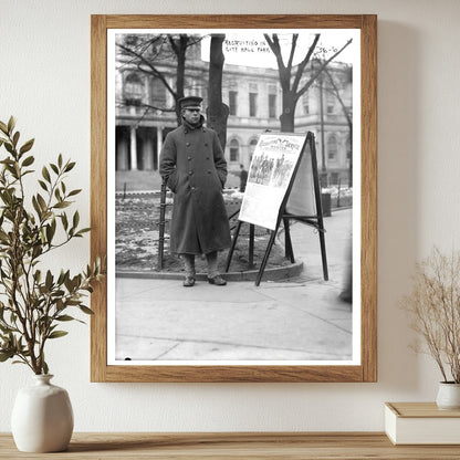 Historic 1908 NYC Military Recruitment Scene