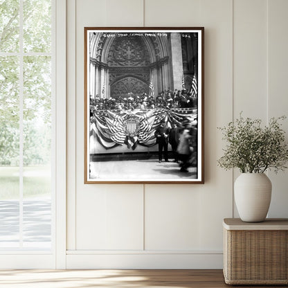 Spectacular Catholic Parade Grandstand, NYC, 1908