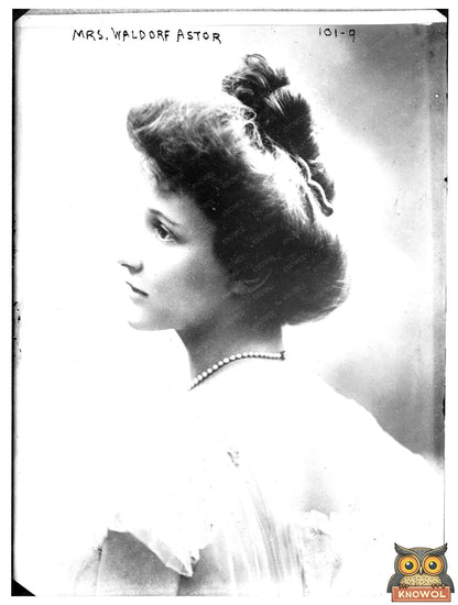 Elegant Profile of Mrs. Waldorf Astor, Society Icon