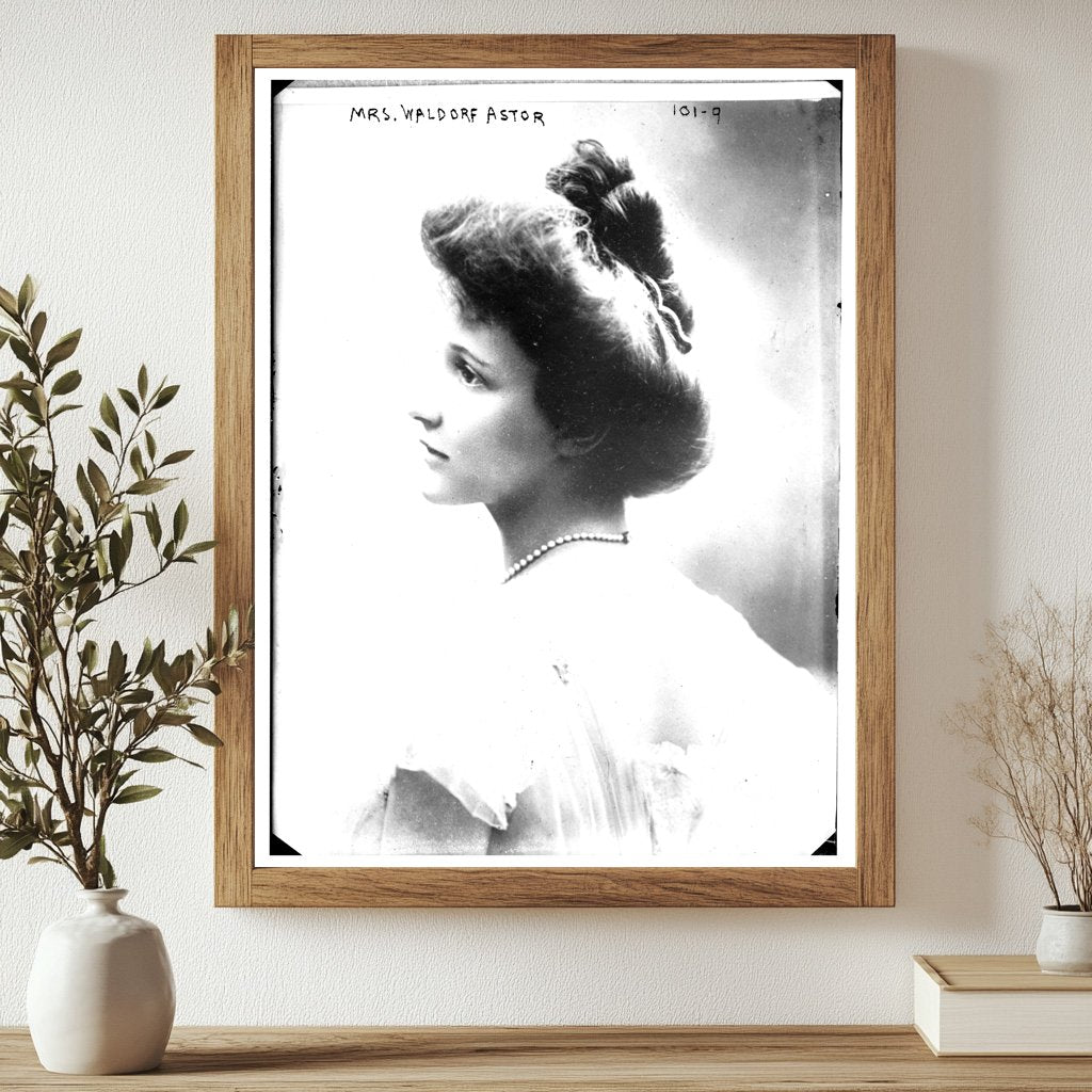 Elegant Profile of Mrs. Waldorf Astor, Society Icon