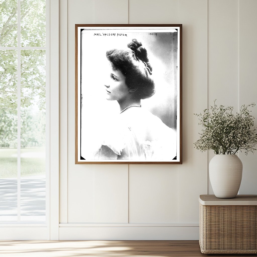 Elegant Profile of Mrs. Waldorf Astor, Society Icon