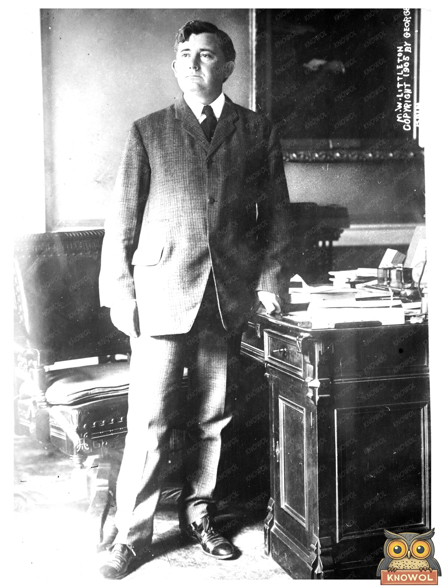 1905 Portrait of M.W. Littleton at His Desk