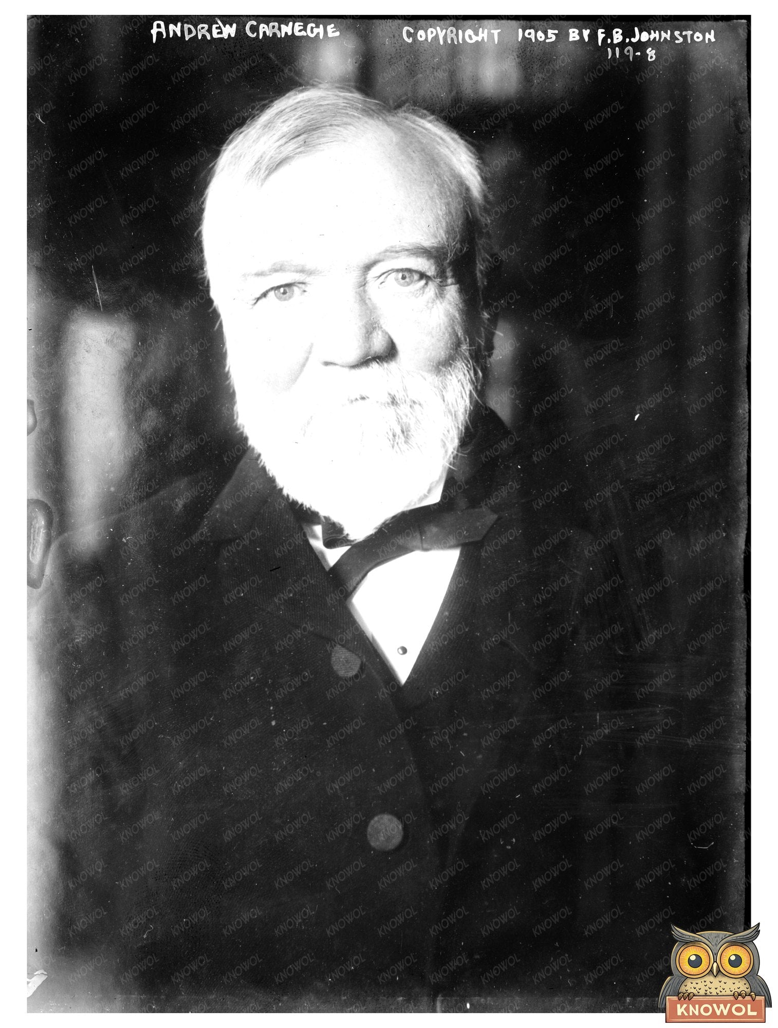 1905 Portrait of Steel Tycoon Andrew Carnegie