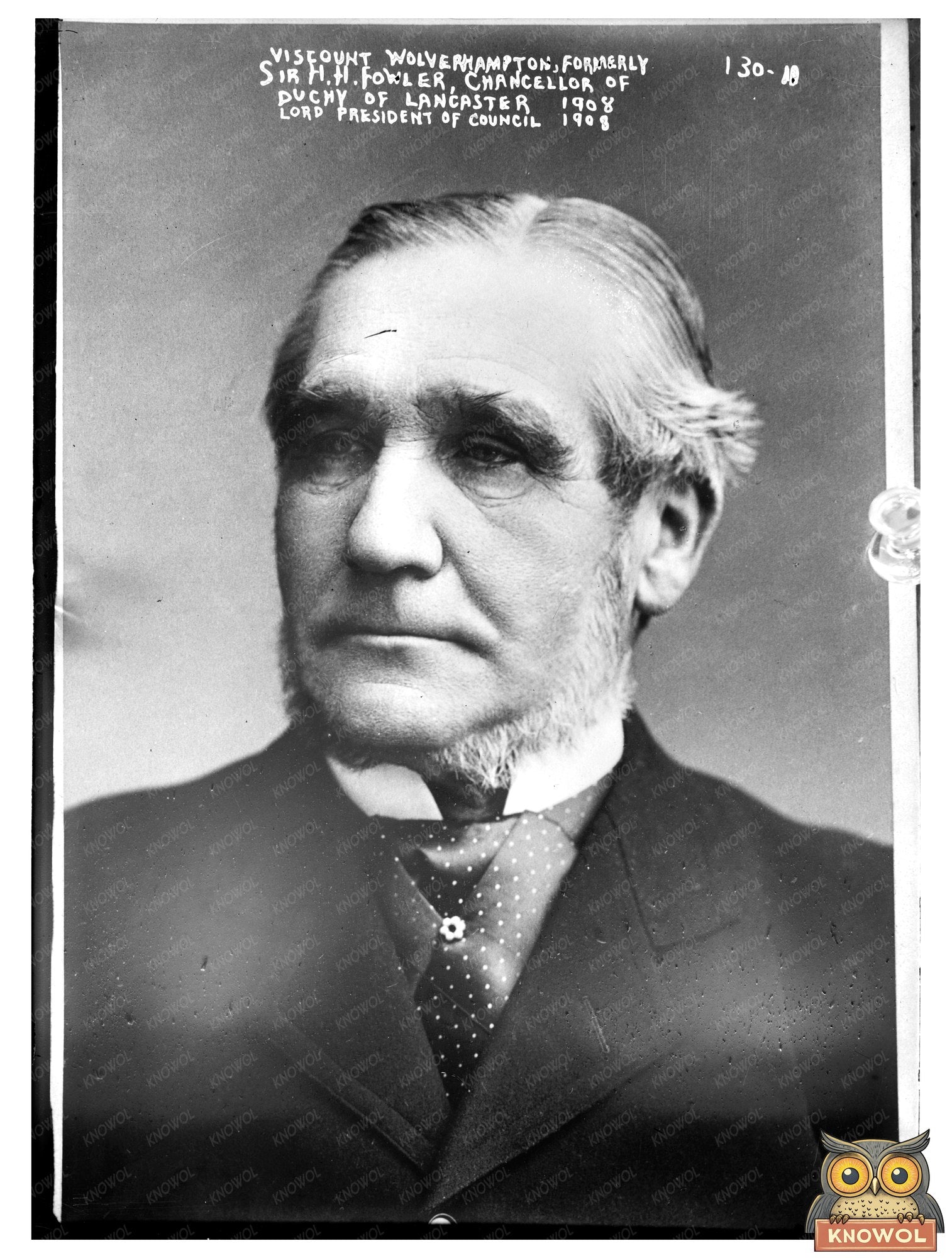 1908 Portrait of Viscount Wolverhampton, Political Leader