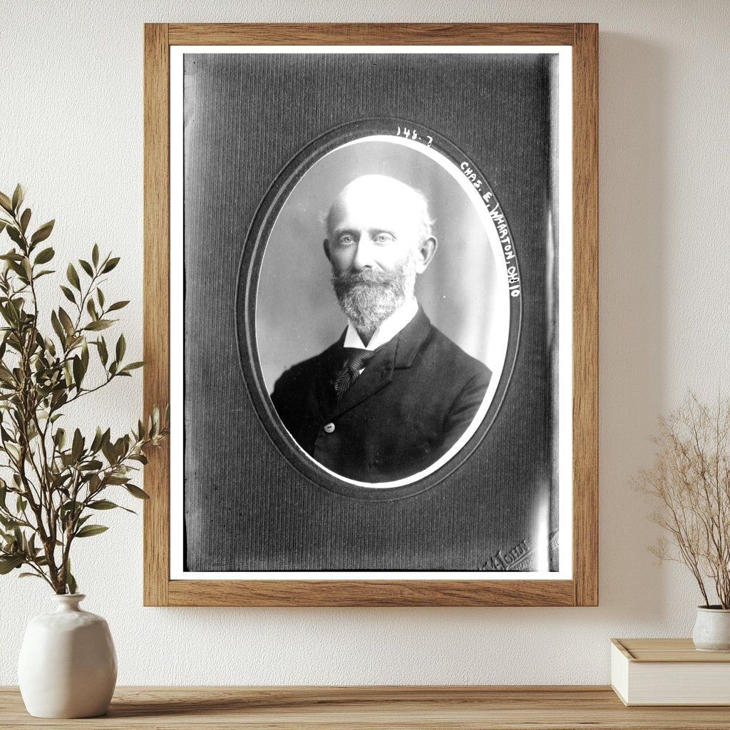 Cameo Portrait of Notable Ohioan Chas. E. Wharton
