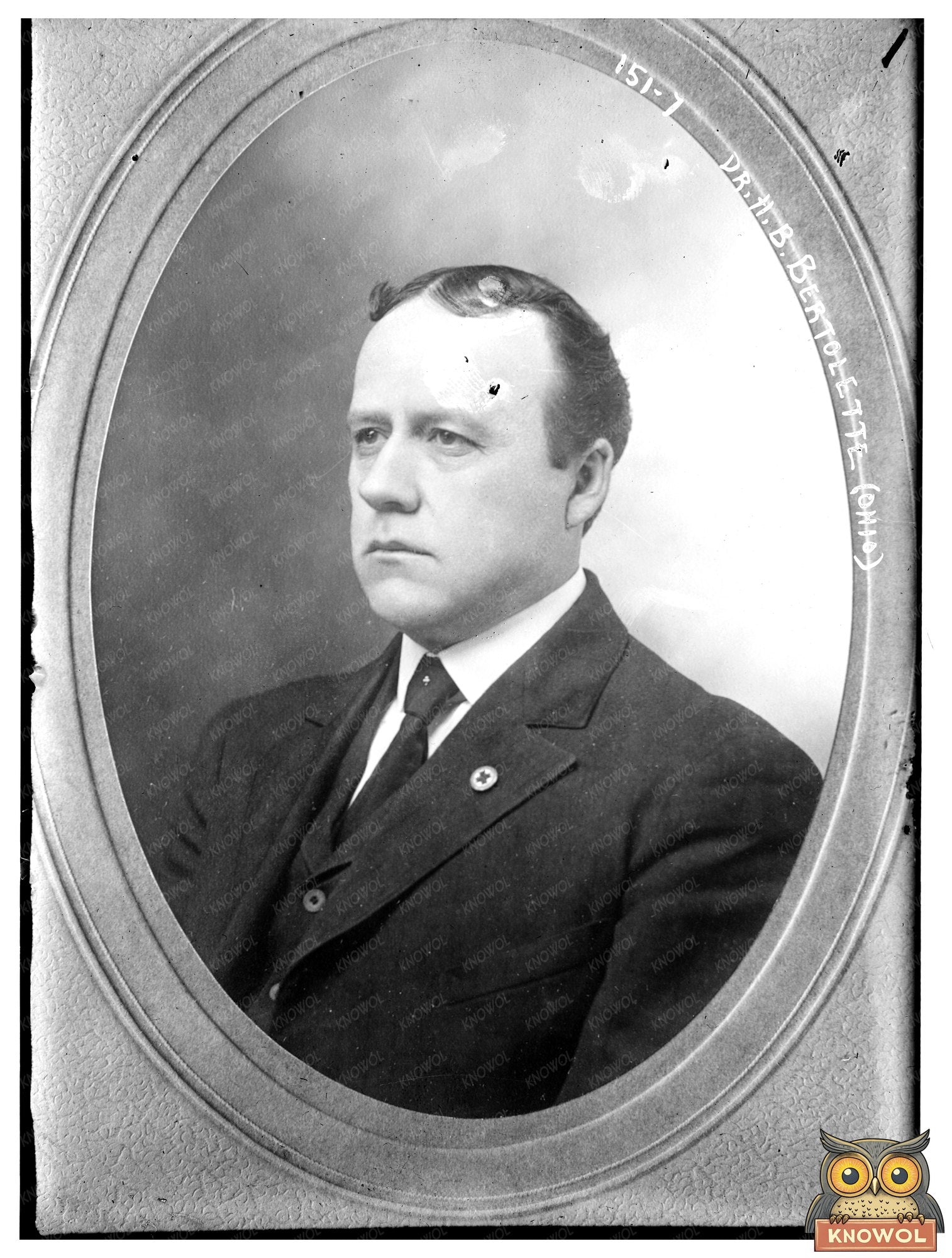 Vintage Portrait of Early 20th-Century Ohio Physician