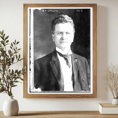 Striking Portrait Bust of Progressive Leader La Follette