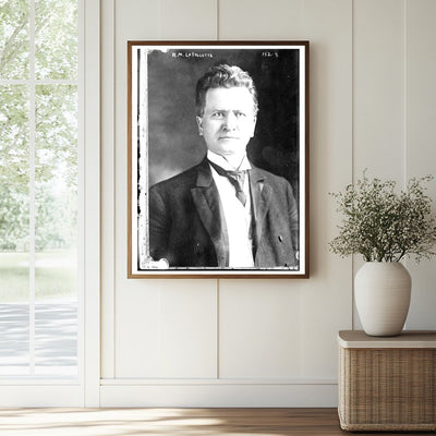 Striking Portrait Bust of Progressive Leader La Follette
