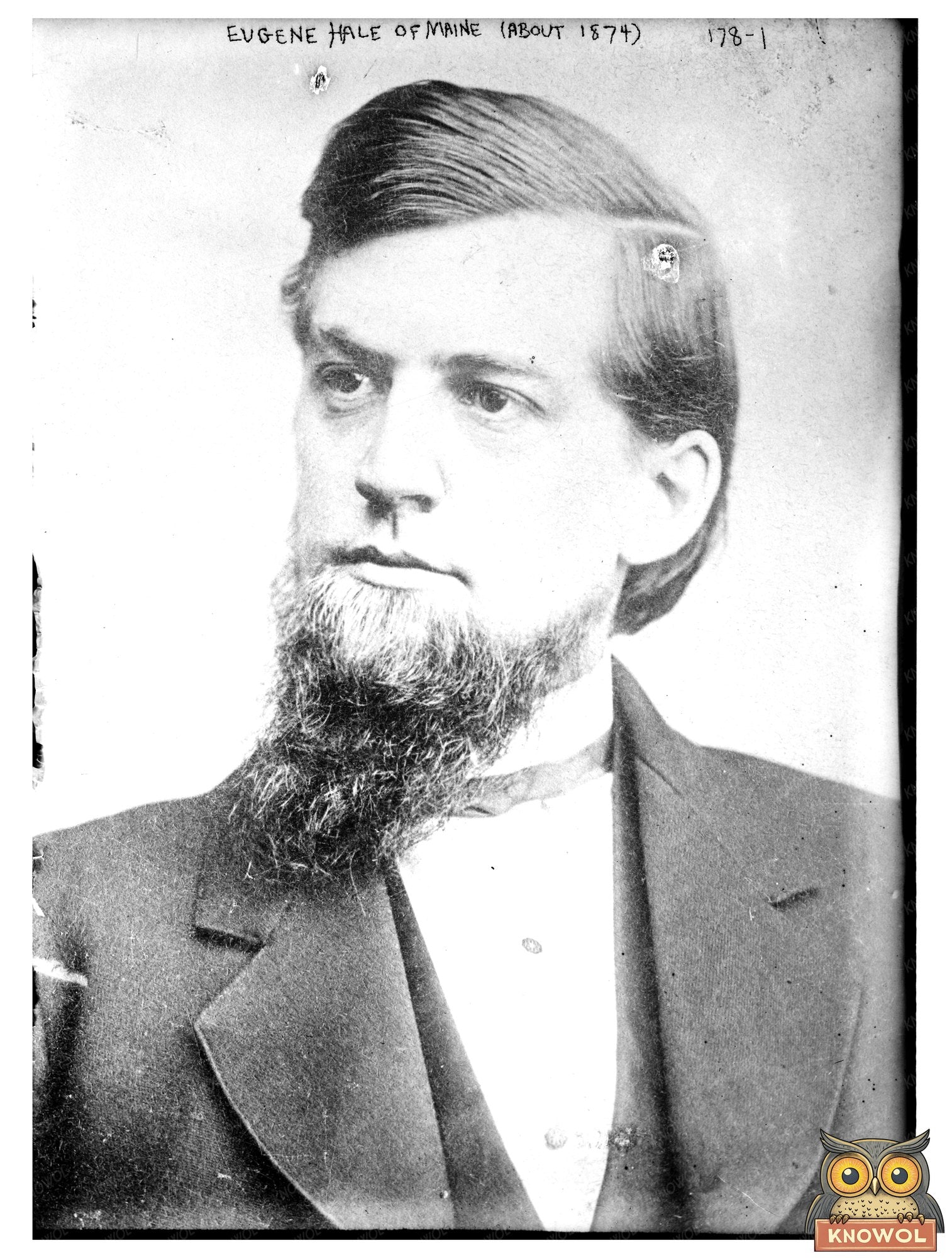 1874 Portrait Bust of Maines Political Icon Eugene Hale