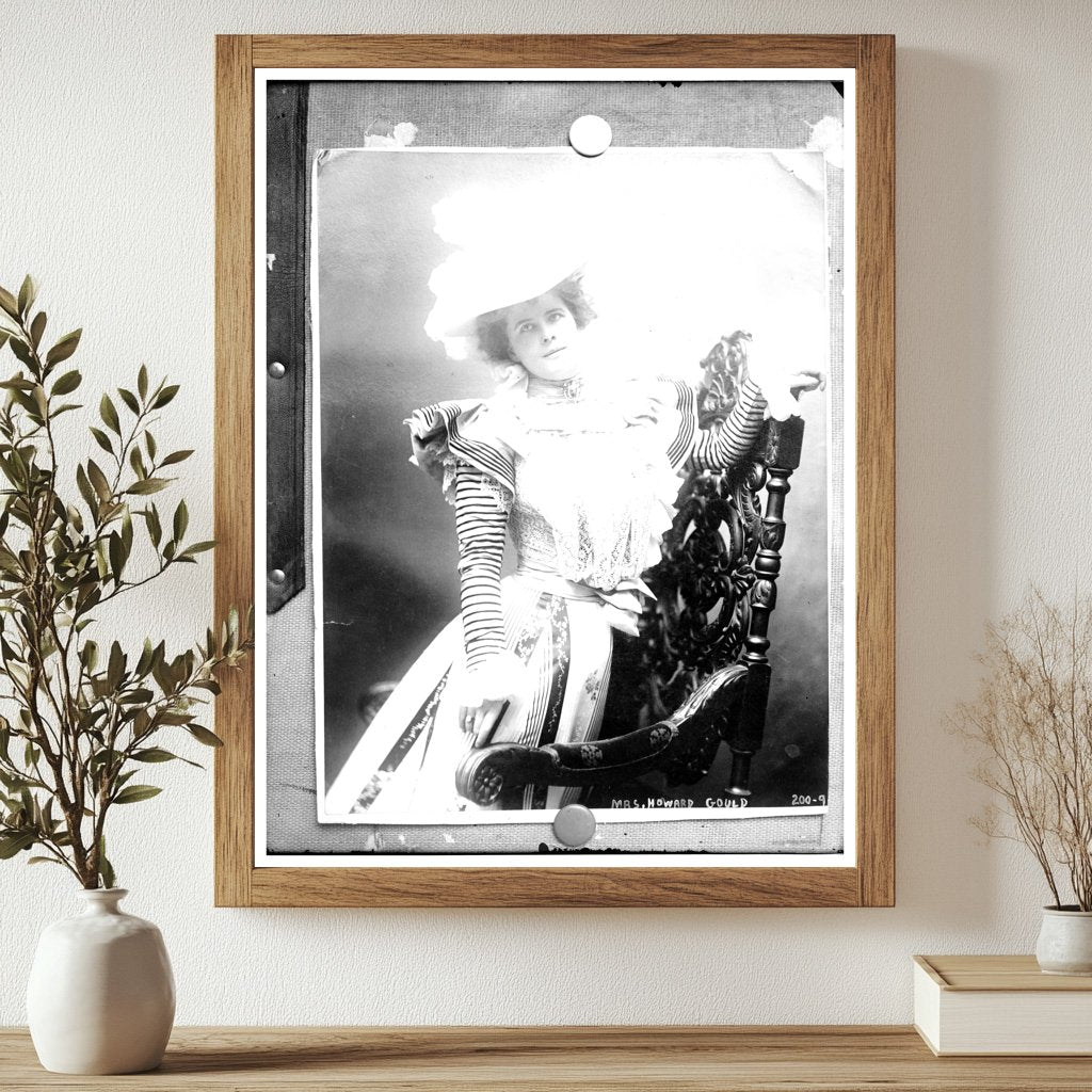 Elegant Society Portrait of Mrs. Howard Gould