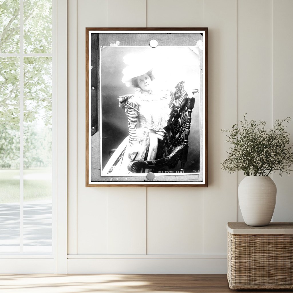 Elegant Society Portrait of Mrs. Howard Gould