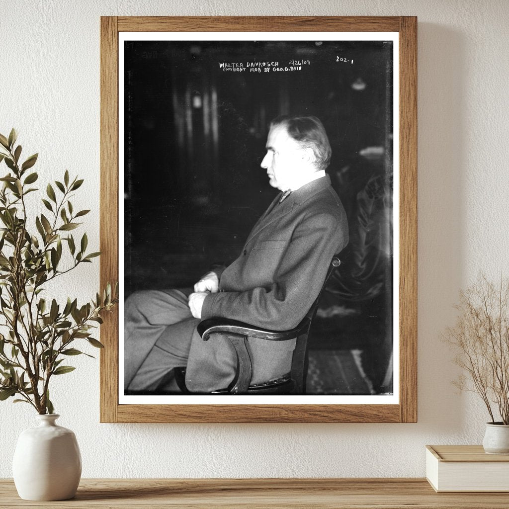 Poised Profile of a 1908 Classical Music Icon