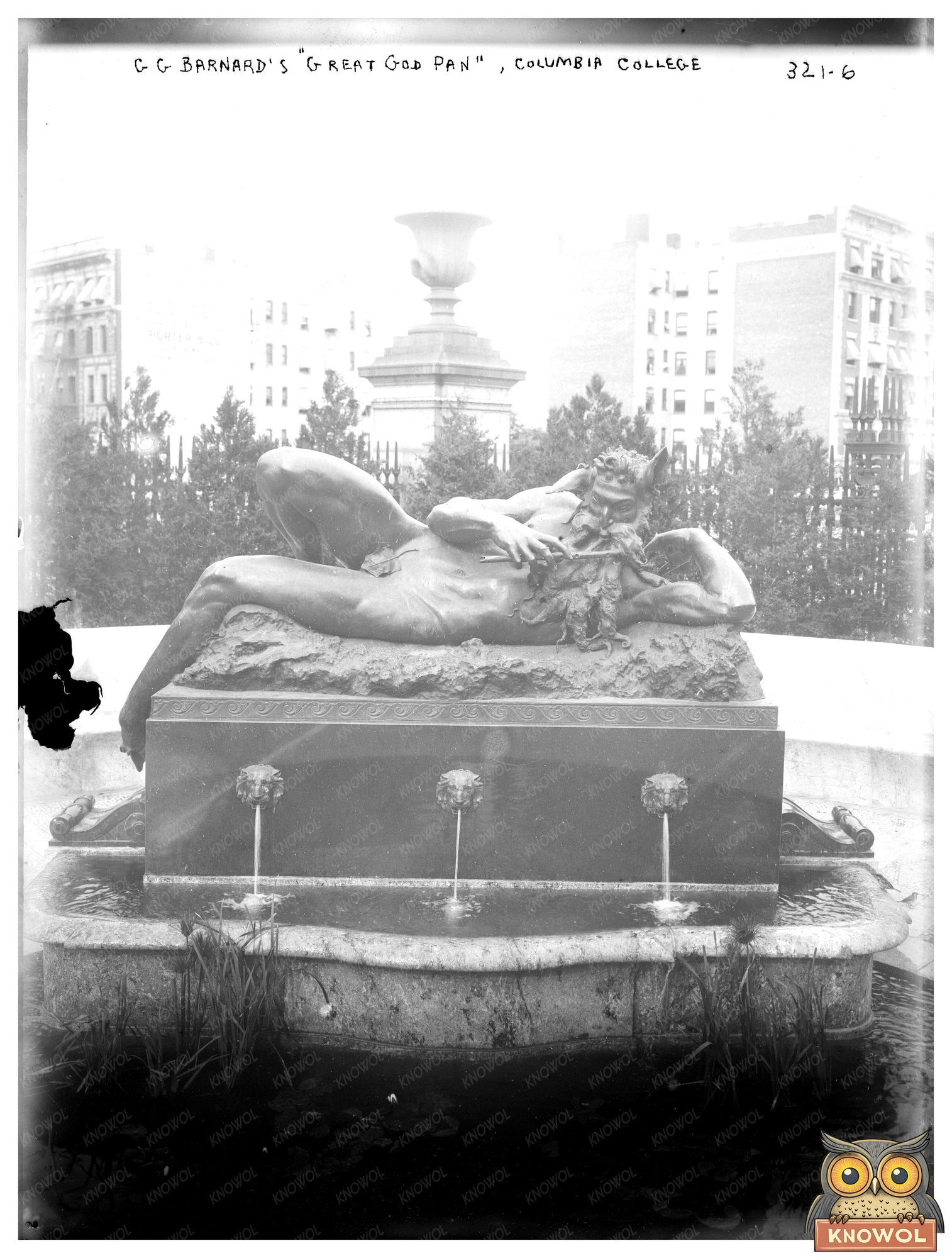 Intricate Close-Up of Columbias Pan Statue