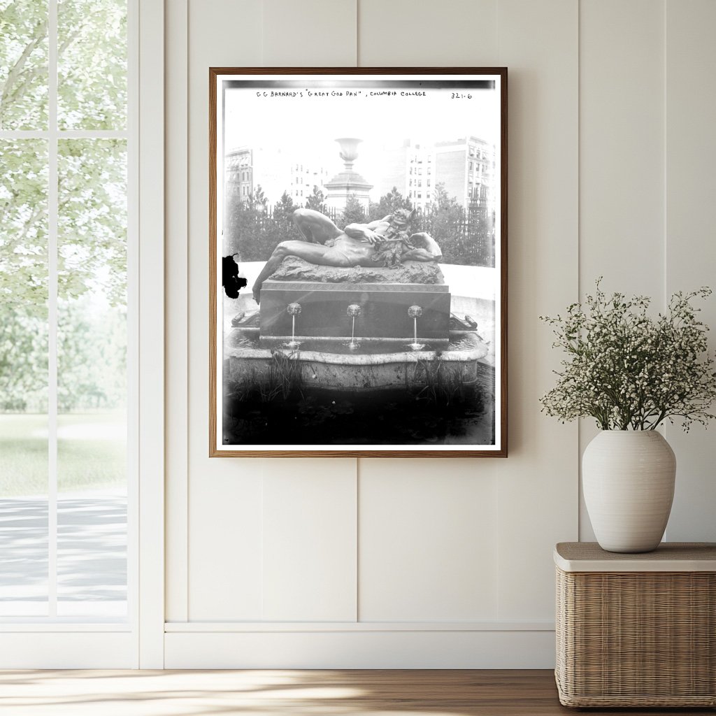 Intricate Close-Up of Columbias Pan Statue