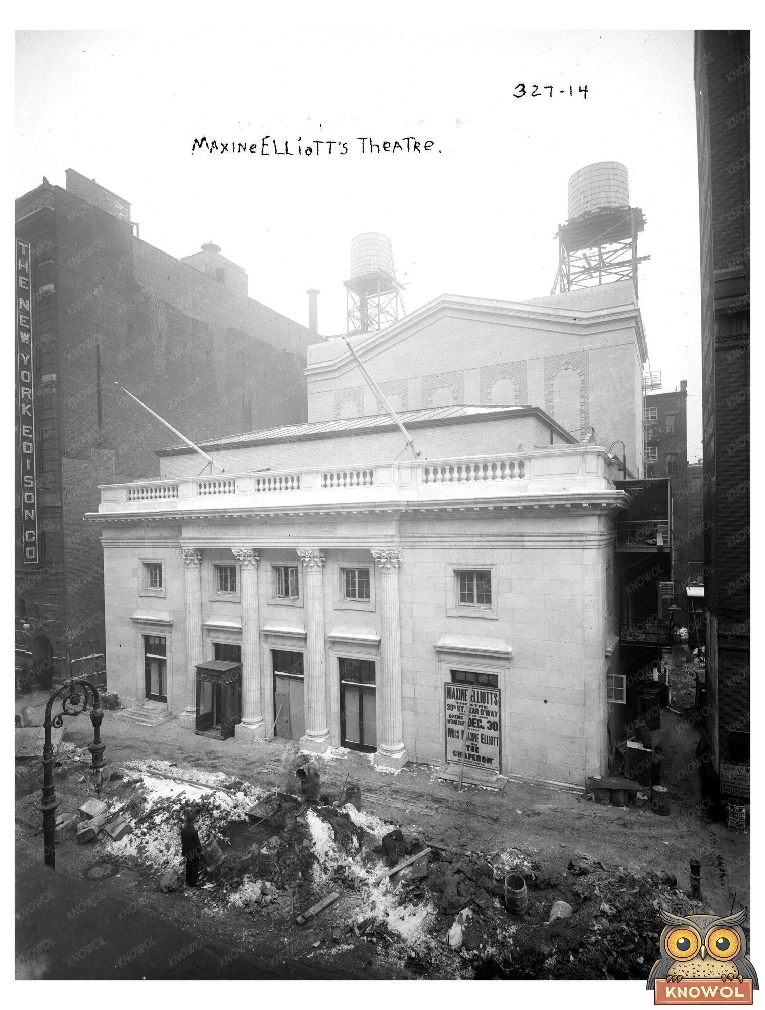 Historic Maxine Elliotts Theatre Exterior in Manhattan