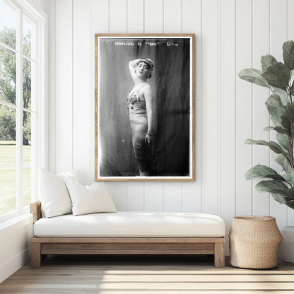 Enchanting 20th Century Actress as Thais in Glass Negative