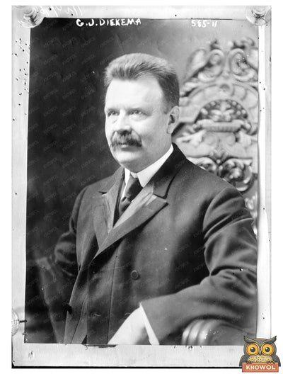 Historic Portrait of Michigans Governor G.J. Diekema