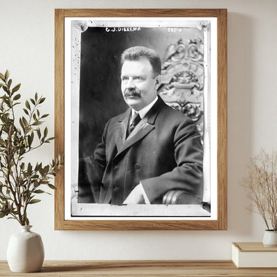 Historic Portrait of Michigans Governor G.J. Diekema