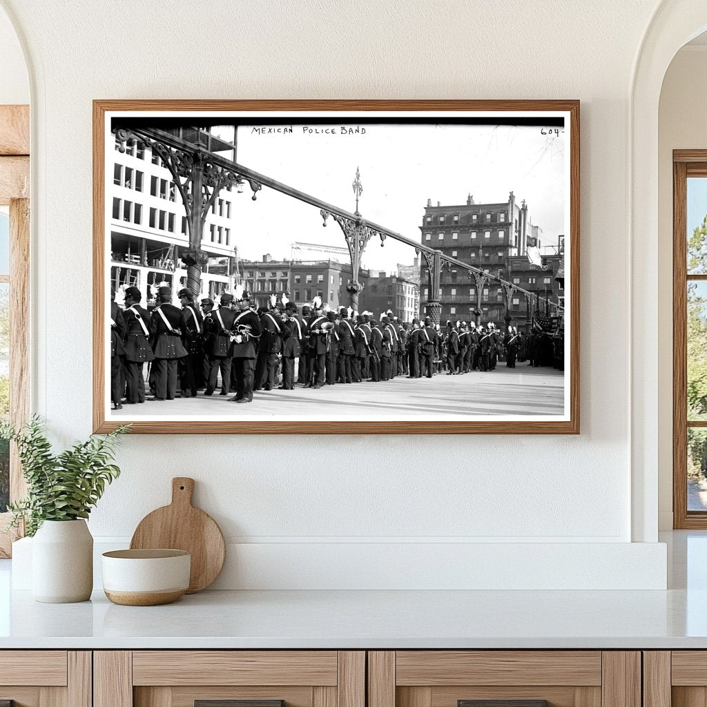 Vintage Mexican Police Band Performance in NYC