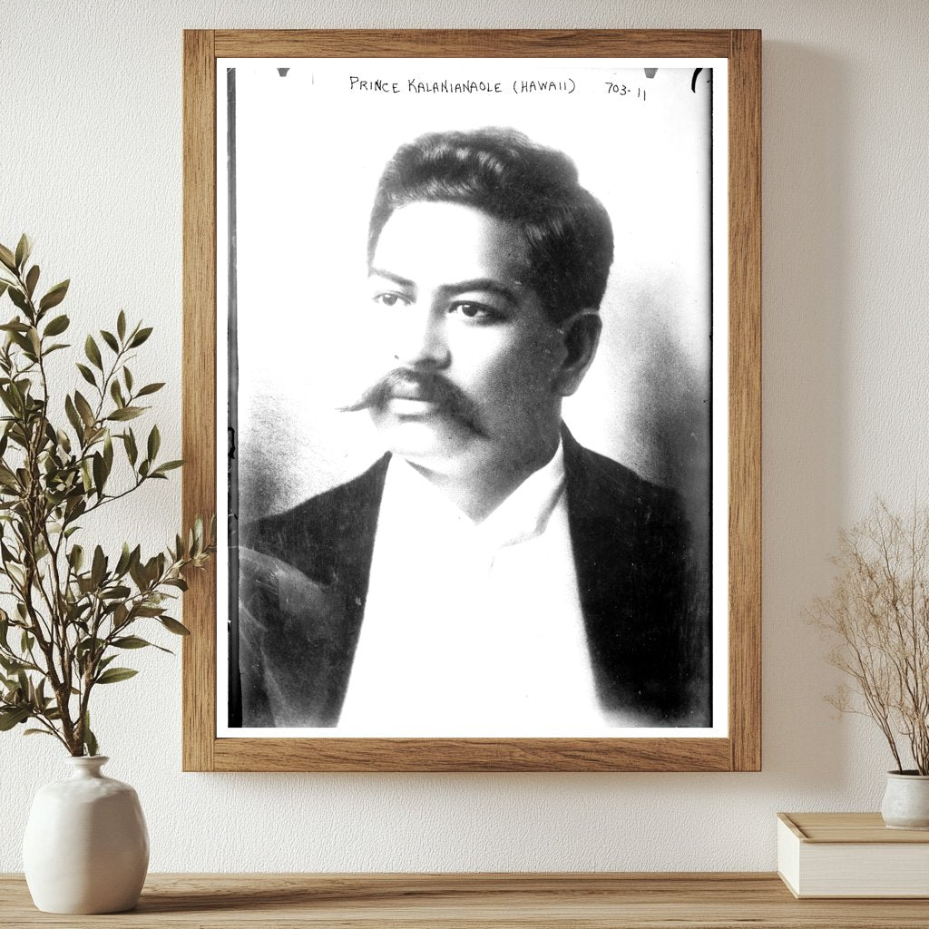 Regal Portrait of Prince Jonah Kūhiō Kalanianaʻole