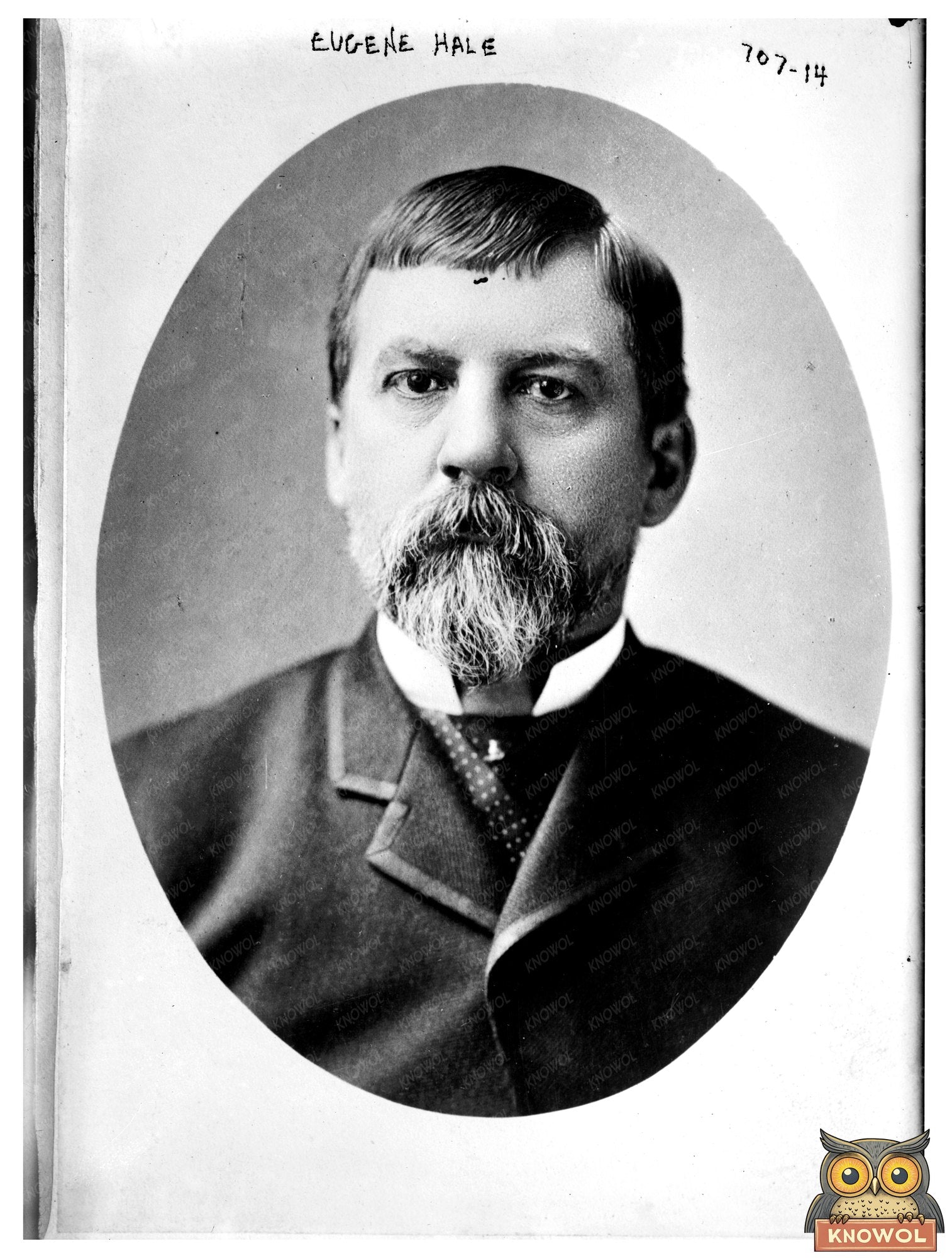 Distinguished Cameo Portrait of U.S. Senator Eugene Hale