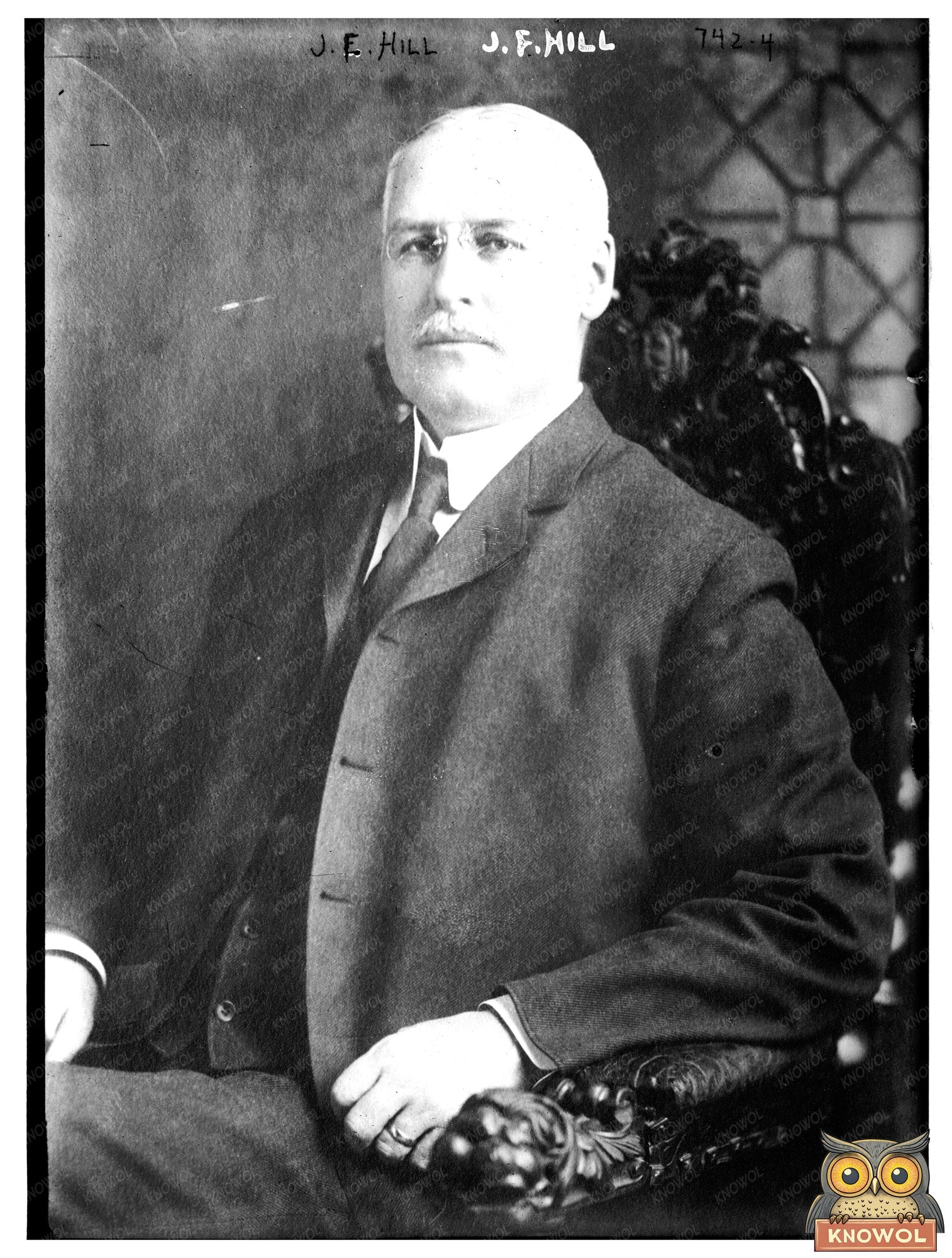 J.F. Hill in Quiet Contemplation – Vintage Portrait