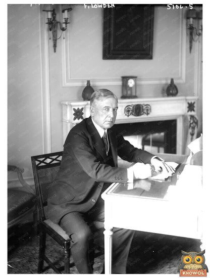 F. Lowden: A Moment of Inspiration at His Desk