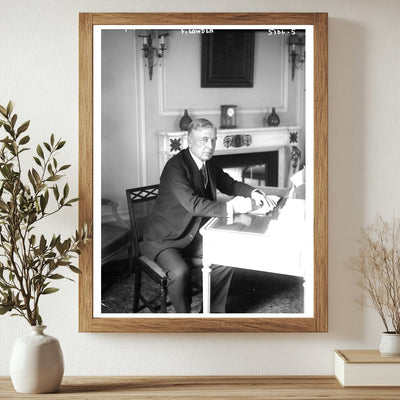 F. Lowden: A Moment of Inspiration at His Desk