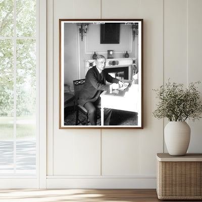 F. Lowden: A Moment of Inspiration at His Desk