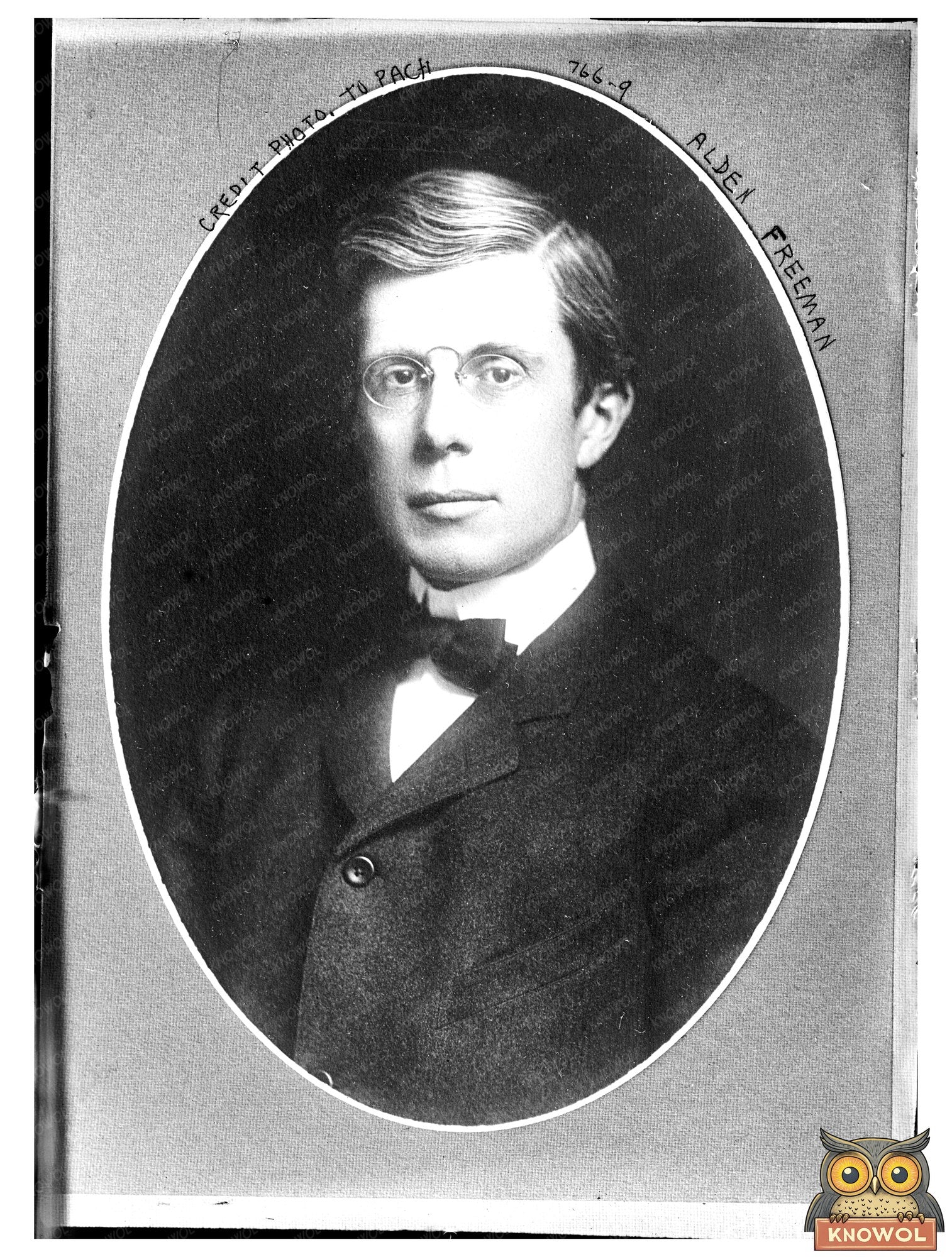 Historic Portrait of Alden Freeman in 1905 NYC