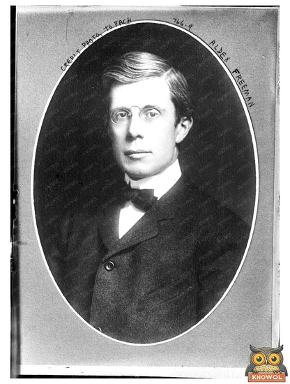 Historic Portrait of Alden Freeman in 1905 NYC
