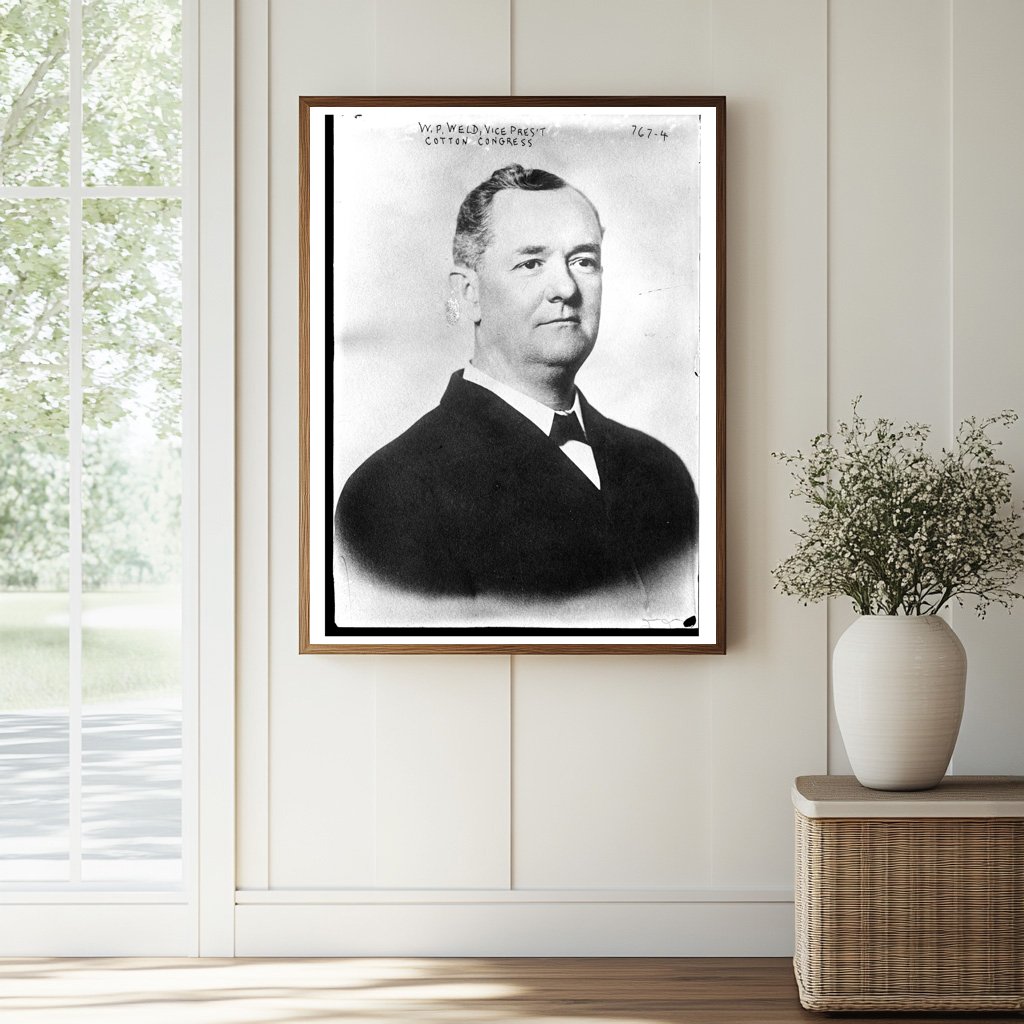 1909 Portrait of W.P. Weld, Cotton Congress Leader