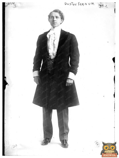 1909 Vintage Photo of Silent Film Star Dustin Farnum