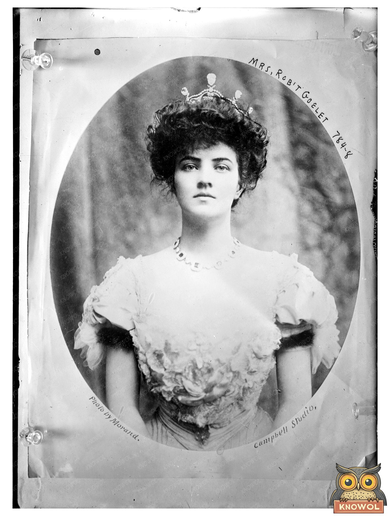 Elegant Portrait of Mrs. Robt. Goelet, 1900s